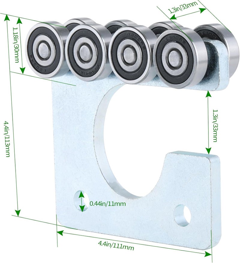 Fuperoo 8-Wheel Trolley Assembly Rollers.Strut Channel Rollers Trolley.for use with 1-5/8" Wide and All 1-5/8" or Taller Unistrut. - Image 2